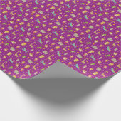 可愛おもしろいい動物の祝クリスマス ラッピングペーパー (角)