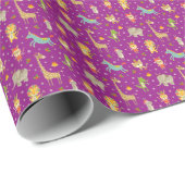 可愛おもしろいい動物の祝クリスマス ラッピングペーパー (ロールコーナー)