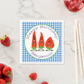 可愛おもしろいい唐辛子トリオ漫画 スタンダードカクテルナプキン (インサイチュ)