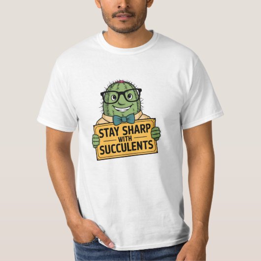 可愛おもしろいい多肉性の恋人グラフィックス Tシャツ (正面)