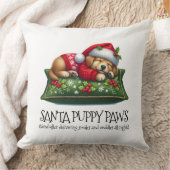 可愛おもしろいい夢を見るサンタパピーポーズ クッション (ブランケット)