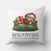 可愛おもしろいい夢を見るサンタパピーポーズ クッション (正面)