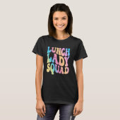 可愛おもしろいい女性ランチレディーtee school cfeteria l tシャツ (正面フル)