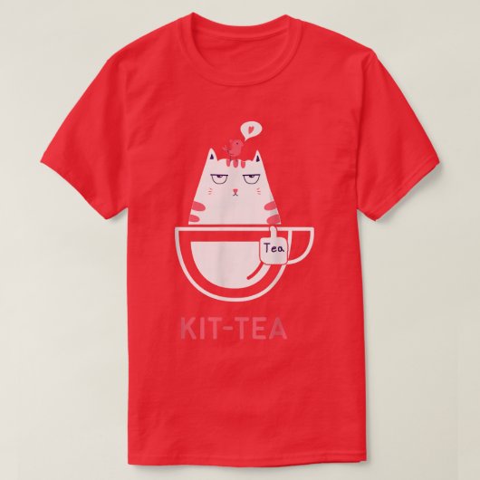 可愛おもしろいい子猫きたてお Tシャツ (デザイン正面)
