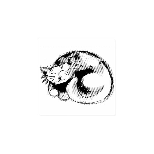 可愛おもしろいい寝猫動物用文房具 ラバースタンプ (インプリント)