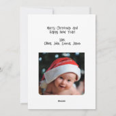 可愛おもしろいい小妖精や小人飛び乗り、クリスマスフォト シーズンカード (裏面)