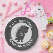 可愛おもしろいい山パーソナライズされた松の誕生漫画 ペーパープレート (パーティー)