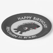 可愛おもしろいい山パーソナライズされた松の誕生漫画 ペーパープレート (アングル)