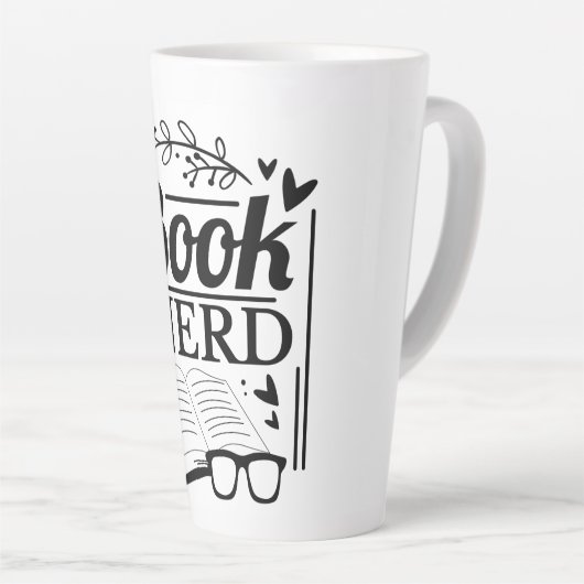 可愛おもしろいい引用文本おたく カフェラテマグ (右アングル)