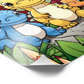 可愛おもしろいい恐竜の漫画 フォトプリント            (角)