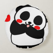 可愛おもしろいい愛のパンダラウンドピローの漫画 ラウンドクッション (裏面)
