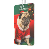 可愛おもしろいい愛犬の子犬の写真名 カーエアーフレッシュナー (左)