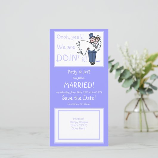 可愛おもしろいい救新しい写真カード セーブザデート (スタンド正面)