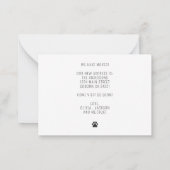 可愛おもしろいい新モダンしいホームフォトペットドッグ ノートカード (裏面)