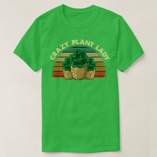 可愛おもしろいい植熱狂するえ付け菜園 Tシャツ (デザイン正面)