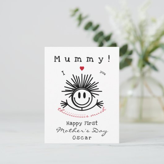 可愛おもしろいい母のデイカード (スタンド正面)