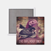 可愛おもしろいい母親めんどり マグネット (正面/裏面)