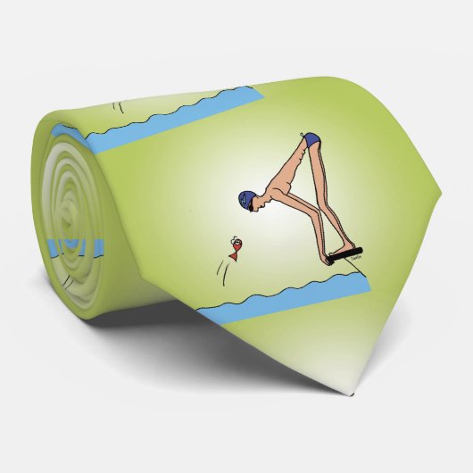 可愛おもしろいい泳ぐ人チャンピオンレーシングプールネックタイ。 ネクタイ (ロール)