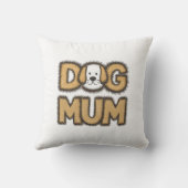 可愛おもしろいい漫画の犬の母の日 クッション (裏面)
