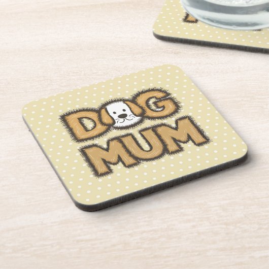 可愛おもしろいい漫画の犬の母の日 コースター (左側)