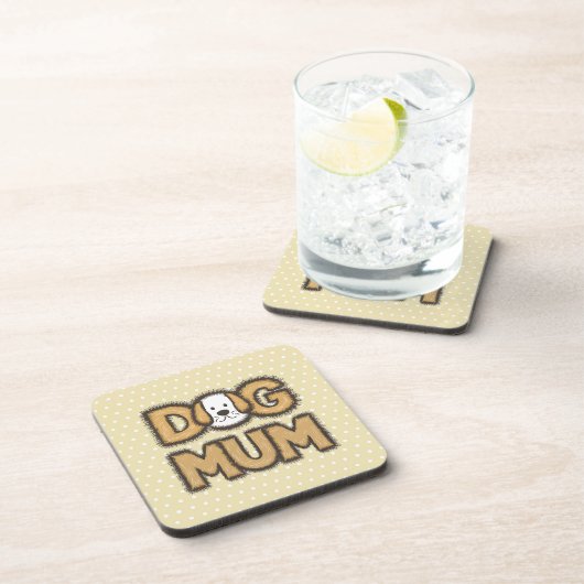 可愛おもしろいい漫画の犬の母の日 コースター (右側)
