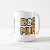 可愛おもしろいい漫画の犬の母の日 コーヒーマグカップ (正面右)