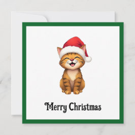 可愛おもしろいい漫画猫お洒落メリークリスマス シーズンカード