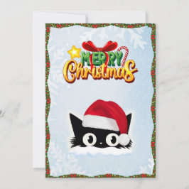 可愛おもしろいい漫画猫お洒落メリークリスマス シーズンカード