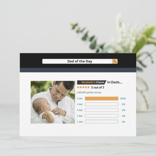 可愛おもしろいい父の日最高のパパ カード (スタンド正面)