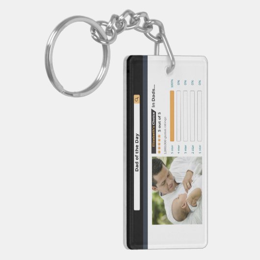 可愛おもしろいい父の日最高のパパ キーホルダー (正面左)