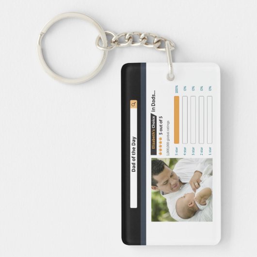 可愛おもしろいい父の日最高のパパ キーホルダー (正面)