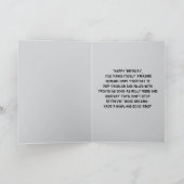 可愛おもしろいい犬のシンプル誕生日挨拶 カード (内部)