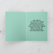 可愛おもしろいい犬のシンプル誕生日挨拶 カード (内部)