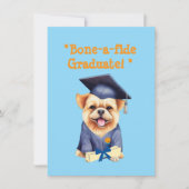 可愛おもしろいい犬の卒業挨拶カード シーズンカード (正面)