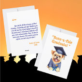 可愛おもしろいい犬の卒業挨拶カード シーズンカード