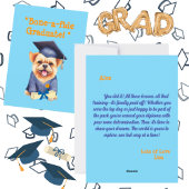 可愛おもしろいい犬の卒業挨拶カード シーズンカード