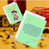 可愛おもしろいい犬の卒業挨拶カード シーズンカード