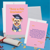 可愛おもしろいい犬の卒業挨拶カード シーズンカード