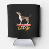 可愛おもしろいい犬の恋人の生活はビーグルの方が良い 缶クーラー (裏面)