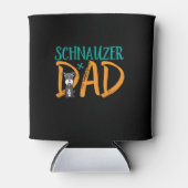 可愛おもしろいい犬の恋人パピペットオーナーシュナウザーパパ 缶クーラー (正面)