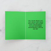 可愛おもしろいい犬シンプル誕生日グリーティングカード カード (内部)