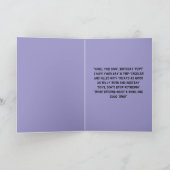 可愛おもしろいい犬シンプル誕生日グリーティングカード カード (内部)