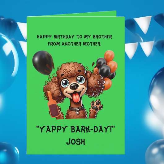 可愛おもしろいい犬シンプル誕生日グリーティングカード カード