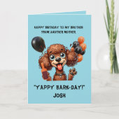 可愛おもしろいい犬シンプル誕生日グリーティングカード カード (正面)