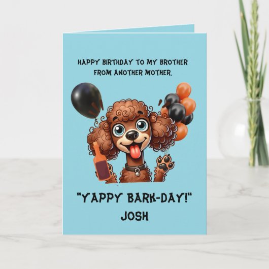 可愛おもしろいい犬シンプル誕生日グリーティングカード カード (正面)