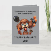 可愛おもしろいい犬シンプル誕生日グリーティングカード カード (正面)