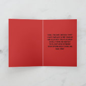 可愛おもしろいい犬シンプル誕生日グリーティングカード カード (内部)