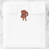 可愛おもしろいい犬、犬の恋人、犬のオーナー、ペット ラウンドシール (バッグ)