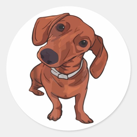 可愛おもしろいい犬、犬の恋人、犬のオーナー、ペット ラウンドシール (正面)