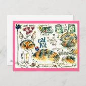 可愛おもしろいい猫がポストカード ポストカード (正面/裏面)